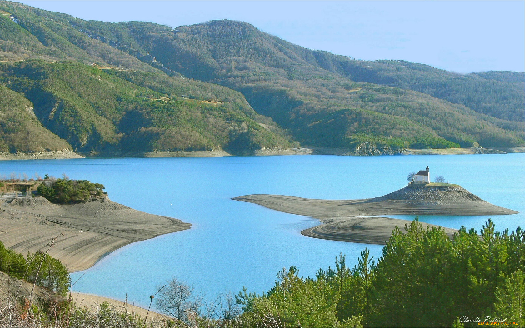 france, lago, di, serre, poncon, , , 